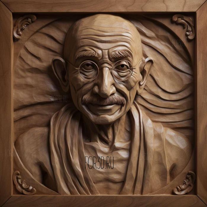 Gandhi 2 stl model for CNC